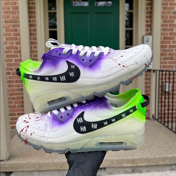 Custom Painted “ Joker” Air Max 90 Terrascapes - Picture 2 of 5